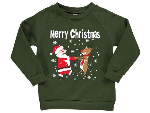 Merry Chirstmas Green Army Sweatshirts