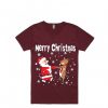 Merry Chirstmas Maroon Tshirts