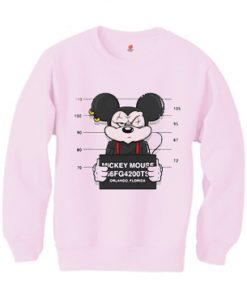 Mickey Mouse Jailed Pink Sweatshirts