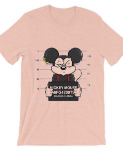 Mickey Mouse Jailed Pink Tshirts