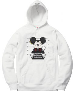 Mickey Mouse Jailed White Hoodie