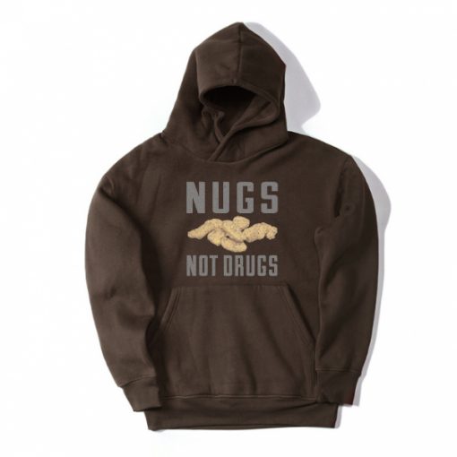 Nugs Not Drugs Brown Hoodie