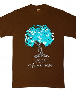 PCOS Awareness Brown Tshirts