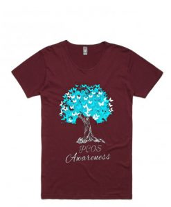 PCOS Awareness Maroon Tshirts