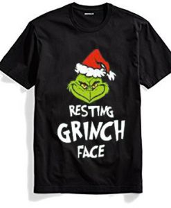 Resting Grinch Face Black Tshirts