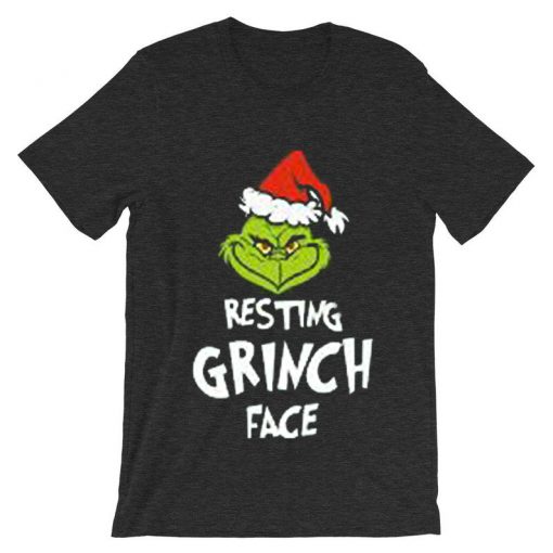 Resting Grinch Face Grey Asphalt Tshirts