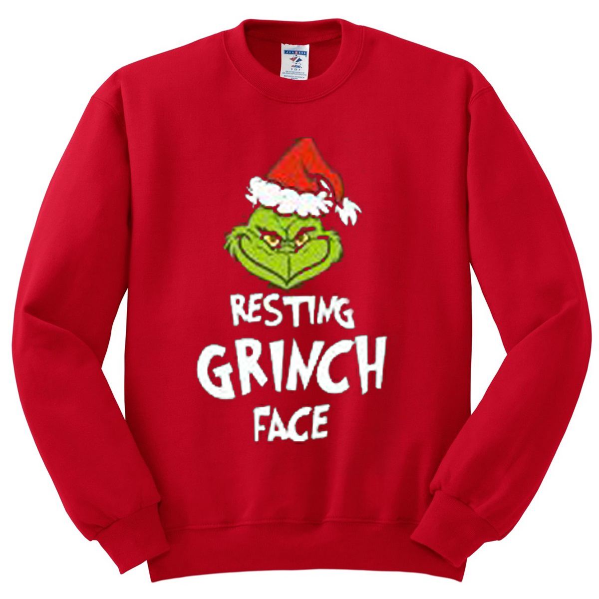 Resting Grinch Face Maroon Sweatshirts