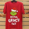 Resting Grinch Face Red Tshirts