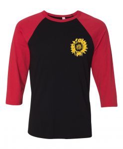 Sunflower Black Red Raglan Tshirts