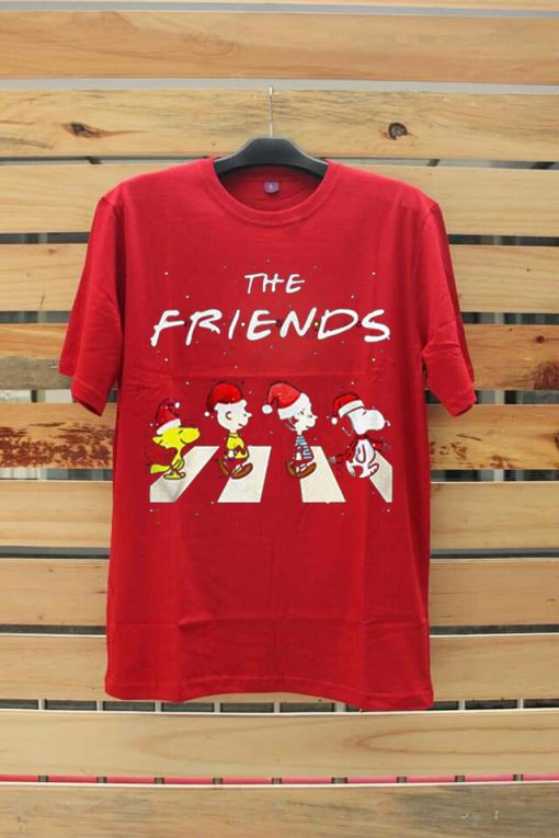 The Christmas Peanuts The Friends Red Tees