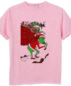 The Grinch Christmast On Snow Pink Tees