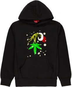 The Grinch Hold Weed Black Hoodie