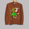 The Grinch Hold Weed Brown Sweatshirts