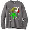 The Grinch Hold Weed Grey Sweatshirts