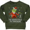 The Grinch Stole My Pancreas Green Army Sweatshirts