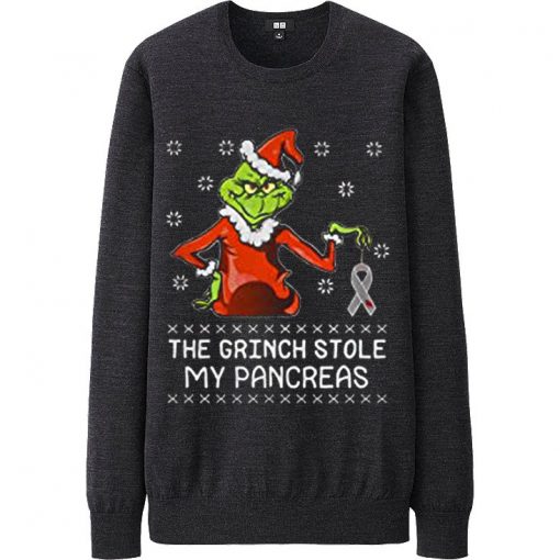 The Grinch Stole My Pancreas Grey Asphalt Sweatshirts