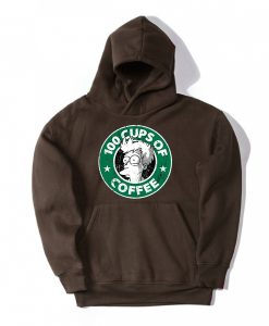 100 CUPS OF COFFEE Brown Hoodie