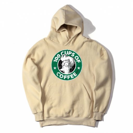 100 CUPS OF COFFEE Cream Hoodie