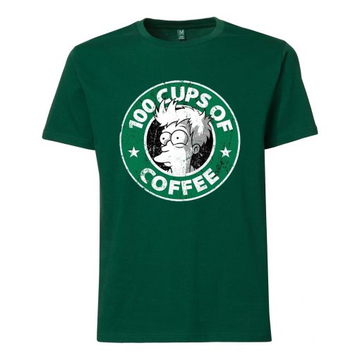 100 CUPS OF COFFEE Green T Shirts