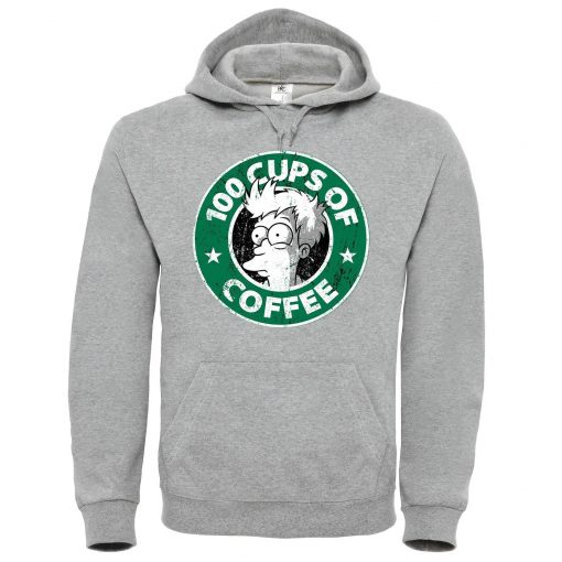 100 CUPS OF COFFEE Grey Light Hoodie