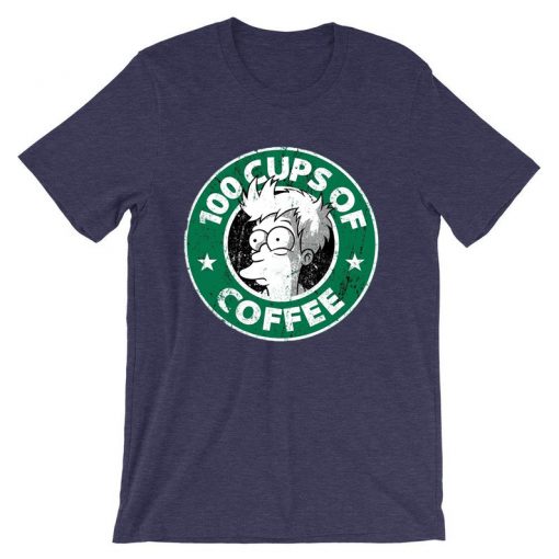 100 CUPS OF COFFEE Purpel T shirts