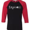 123t Men's Enginerd Black Red Raglan T shirts