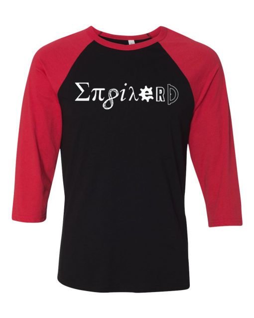 123t Men's Enginerd Black Red Raglan T shirts