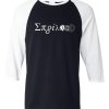 123t Men's Enginerd Black White Raglan T shirts