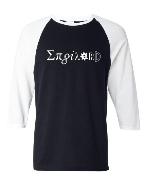 123t Men's Enginerd Black White Raglan T shirts