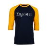 123t Men's Enginerd Black Yellow Raglan T shirts