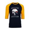 Are Good Men Who Are Skilled At Violence The Punisher Black Yellow Raglan Tshirts