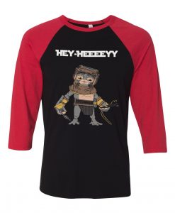 Babu Frik Hey Black Red Raglan T shirts