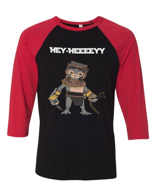 Babu Frik Hey Black Red Raglan T shirts