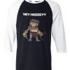 Babu Frik Hey Black White Raglan T shirts