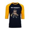 Babu Frik Hey Black Yellow Raglan T shirts