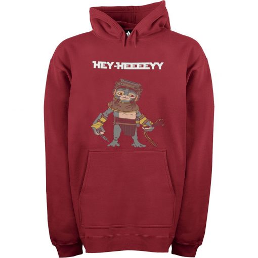 Babu Frik Hey Maroon Hoodie