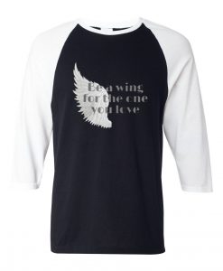 Be a Wing Black White Raglan Tshirts