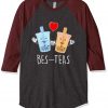 Bes-Teas Grey Brown Raglan T shirts