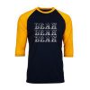 Blah Blah Blah Black Yellow Raglan T shirts