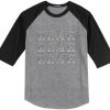 Blah Blah Blah Grey Black Raglan T shirts