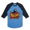 Boom Blue Black Raglan T shirts