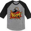 Boom Grey Black Raglan T shirts