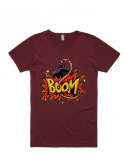 Boom Maroon T shirts