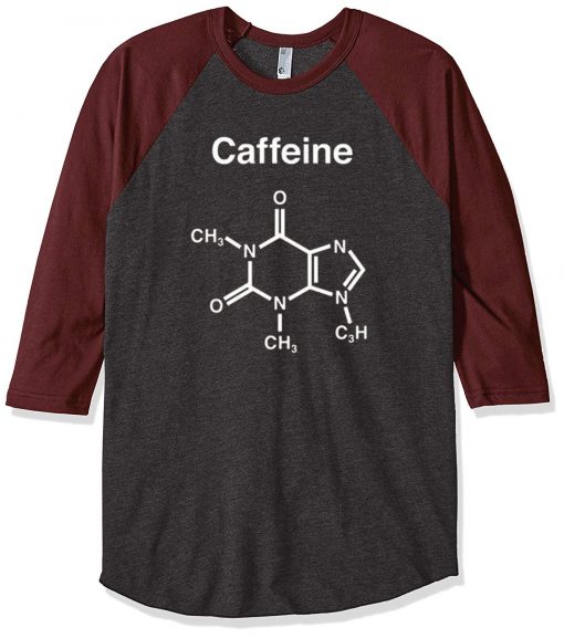 CAFFEINE Grey Brown Raglan Tees