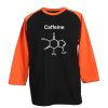 CAFFEINE Grey Orange Raglan Tees