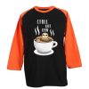 Chill Out Man Sloth Coffee Lover Black Orange Raglan T shirts