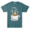 Chill Out Man Sloth Coffee Lover Blue Spource T shirts