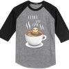 Chill Out Man Sloth Coffee Lover Grey Black Raglan T shirts