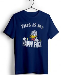 Donald Duck This Is My Happy Face Blue Navy Tshirts