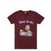 Donald Duck This Is My Happy Face Maroon Tshirts